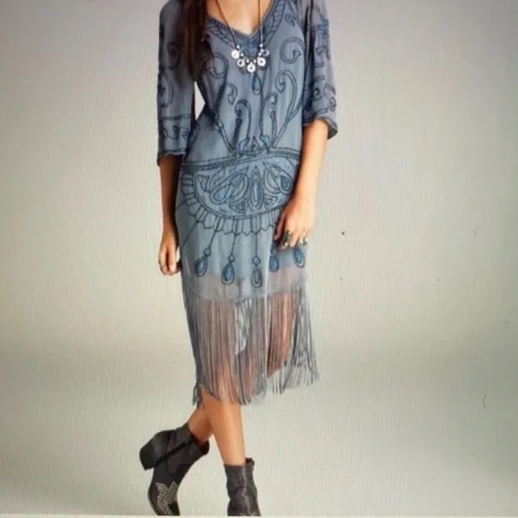 Freepeople beaded/fringed dress - Picture 4 of 5